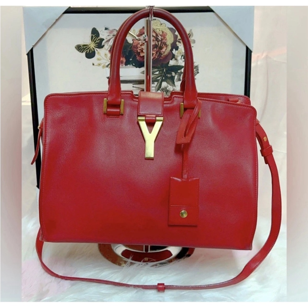 Saint Laurent Cabas Chyc Small Red Bag